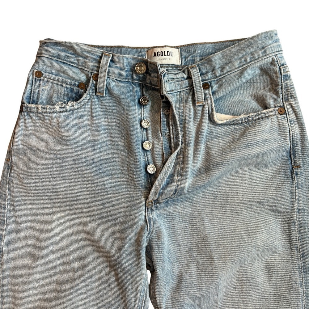 Agolde Blue Relaxed Jeans with Vintage Wash Size 25